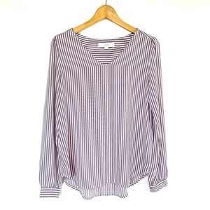 Ann Taylor loft blouse patriotic stripes July fourth dressy blouse sz s